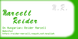 marcell reider business card